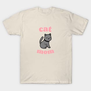 Cat Mom - Gray Cat T-Shirt